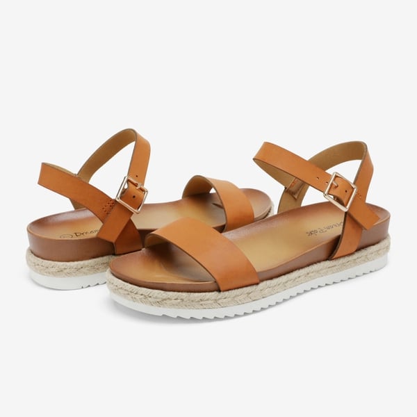 Espadrille Platform Sandals - TAN PU - 2